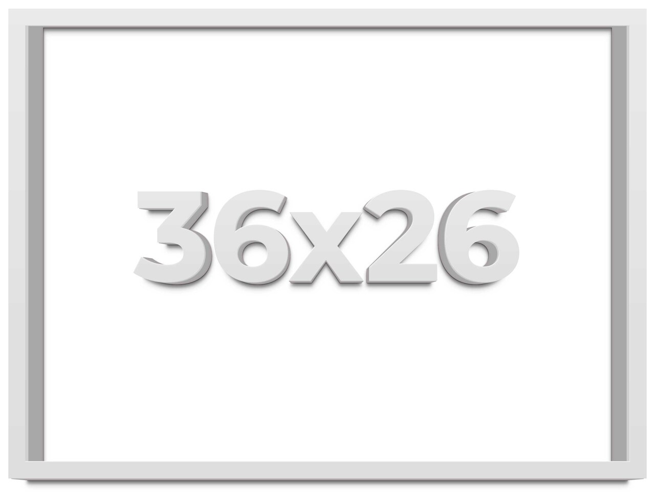 26x36 Minimalist Shadow Box Picture Frame with UV-Resistant Acrylic & Acid Free Backing, Available in 5 Finishes - Black, Brown, Gold, Silver, White